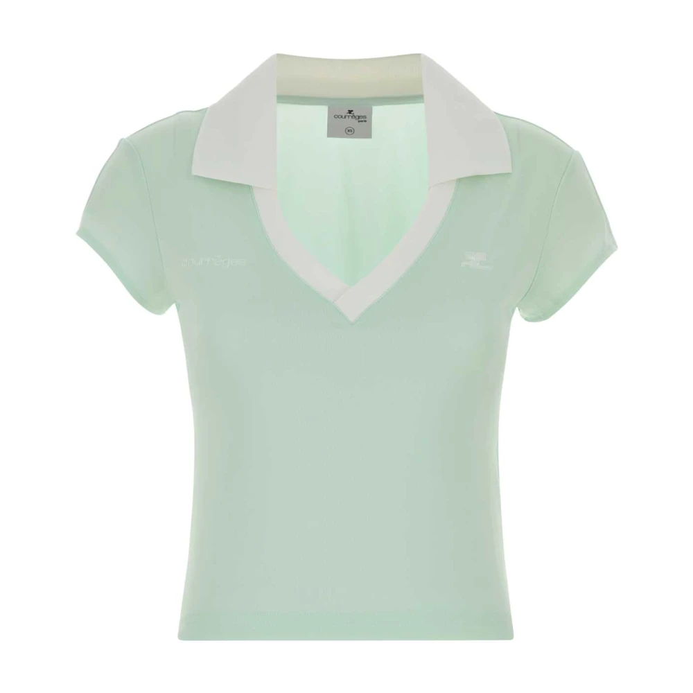 COURRÈGES La Polo Cropped Con Logo - Immagine 4