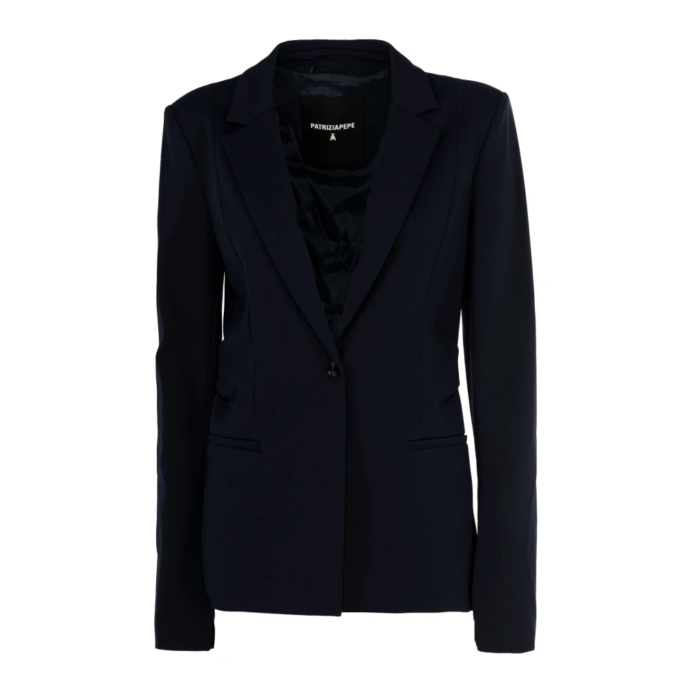 PATRIZIA PEPE Dames Geknoopte Blazer Jas Blue Dames