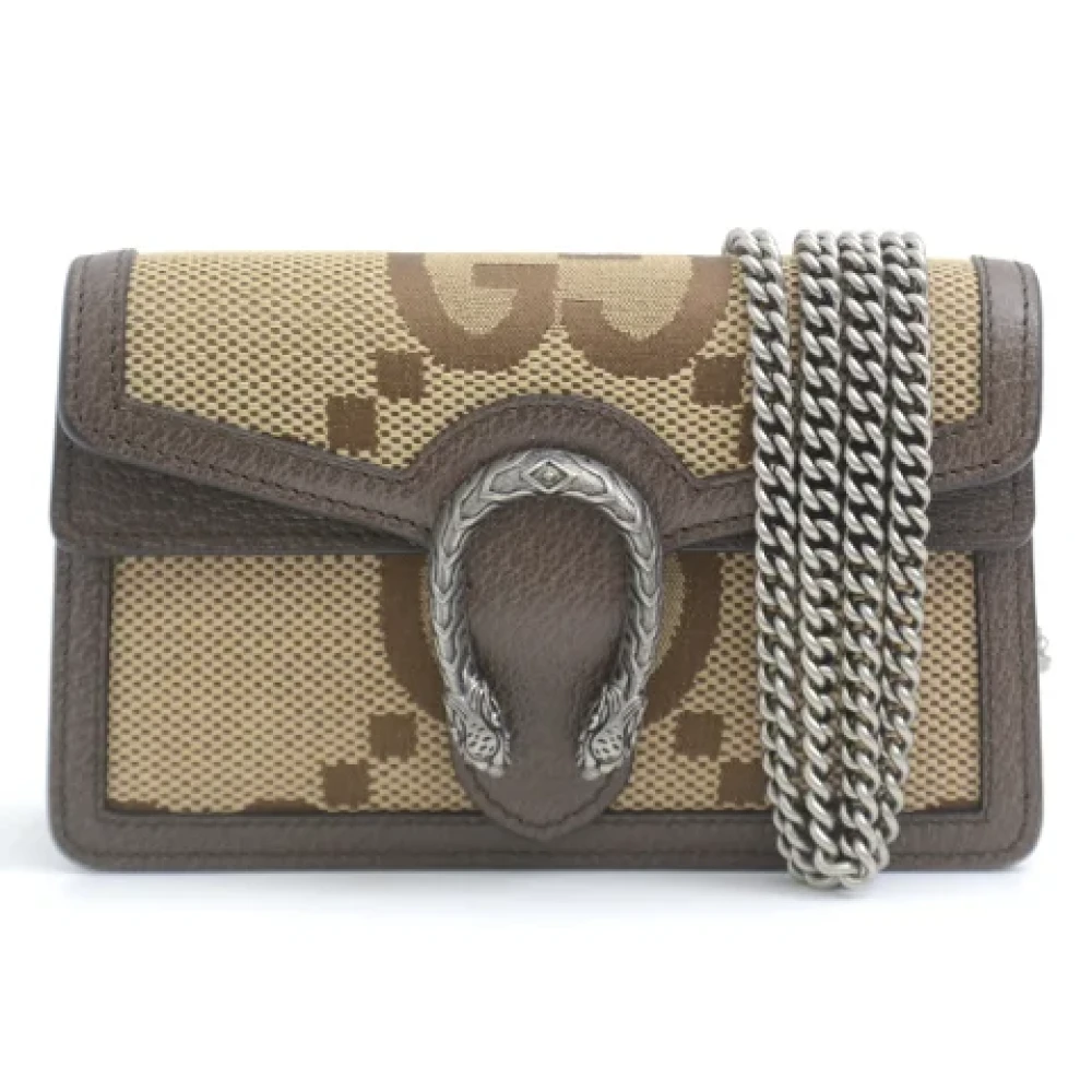 Gucci Vintage Pre-owned Canvas gucci-bags Beige Dames
