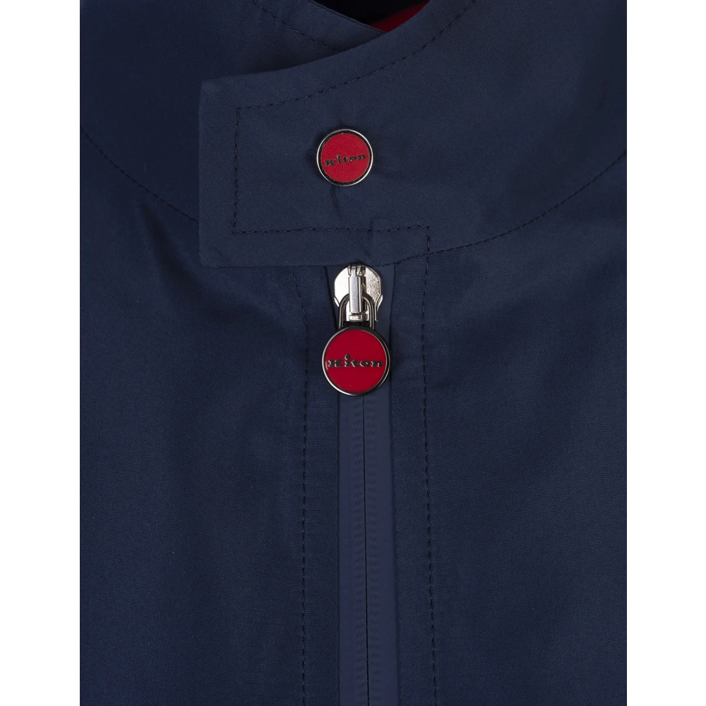 Kiton Blauw Polyester Stijlvol Shirt Blue Heren