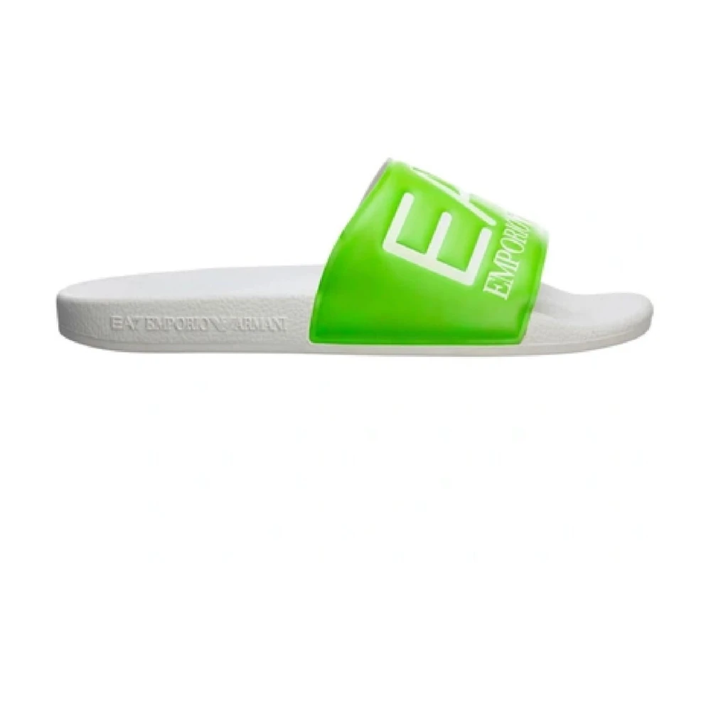 Emporio Armani Ea7 Herren Grün Weiße Flip-Flops Und Slider