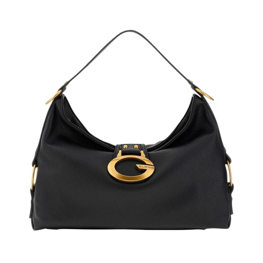 Guess Women's Black Shoulder Bags, One Size, Handbag With Zip And Inside Pocket