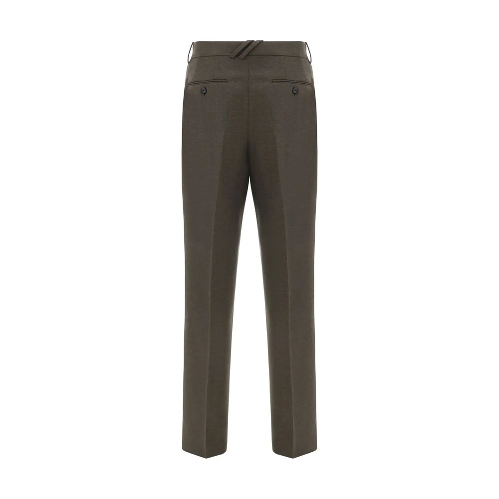 Burberry Melange Wollen Broek met Zakken Brown Heren