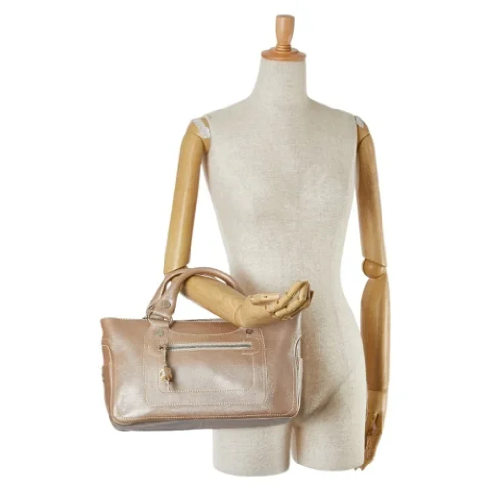 Celine Vintage Pre-owned Leather celine-bags Beige Dames