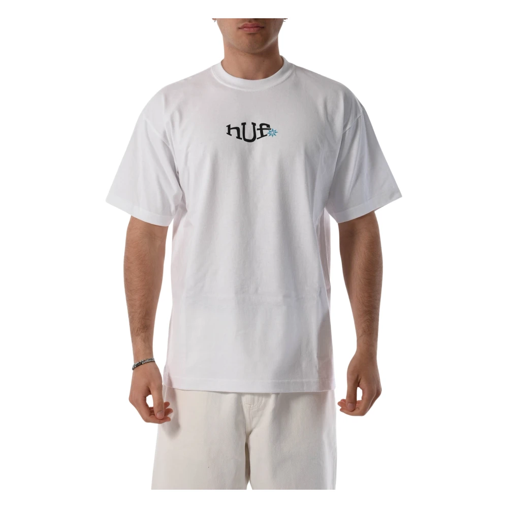 HUF Katoenen T-shirt met voor- en achterprint White Heren