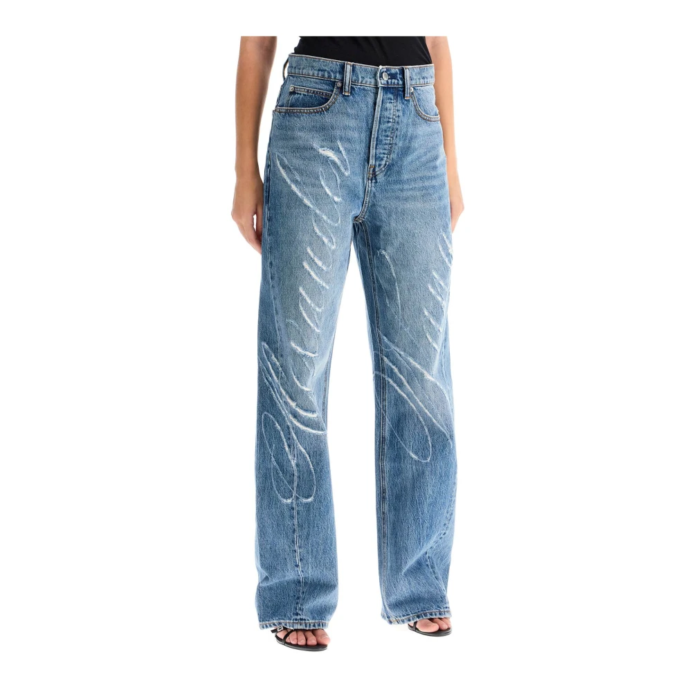 Alexander wang Jeans met Logo Blue Dames