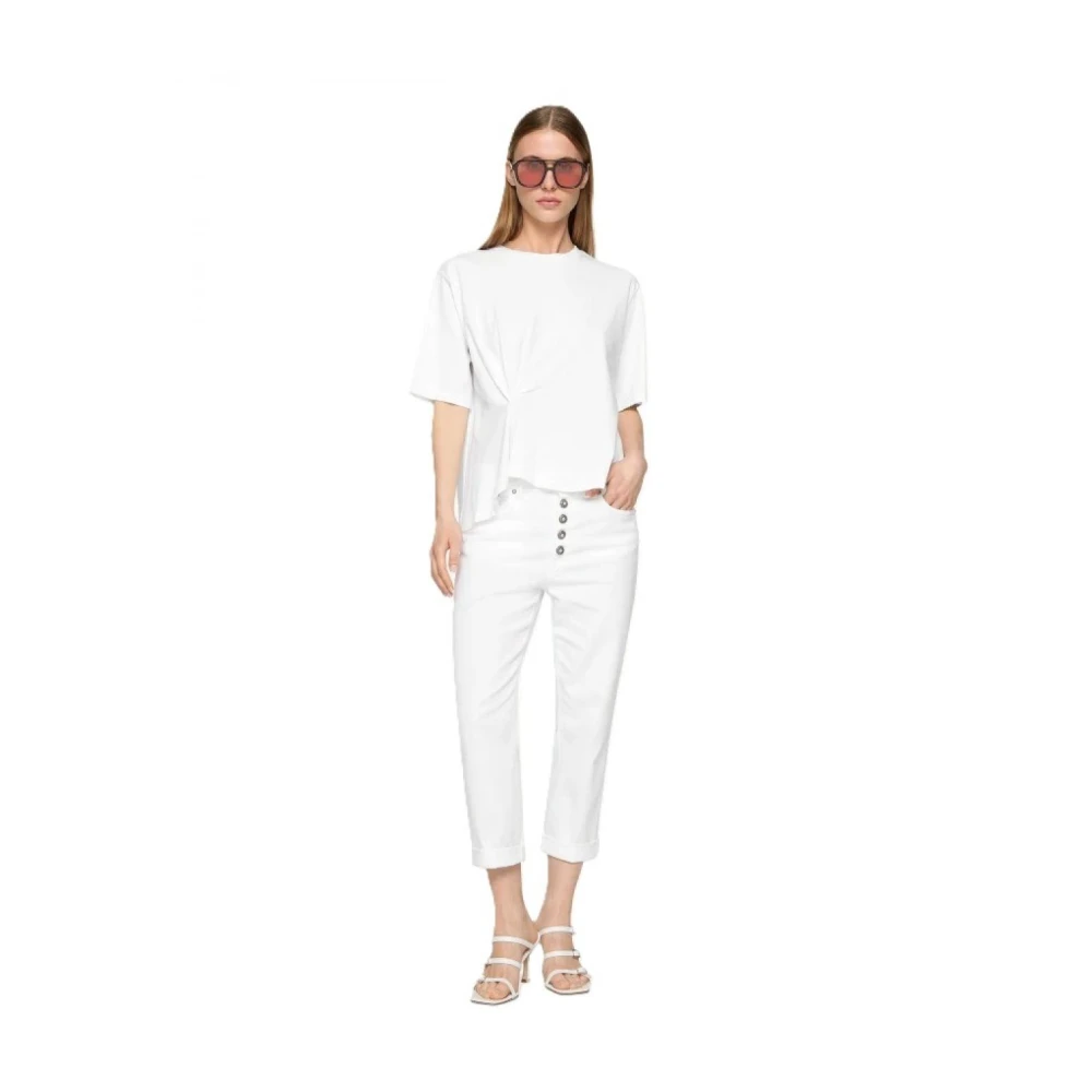 Dondup Katoenen jeans voor een stijlvolle look White Dames
