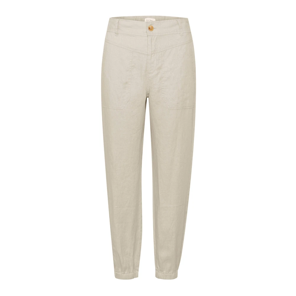 Part Two Women's Beige French Oak Linen Trousers