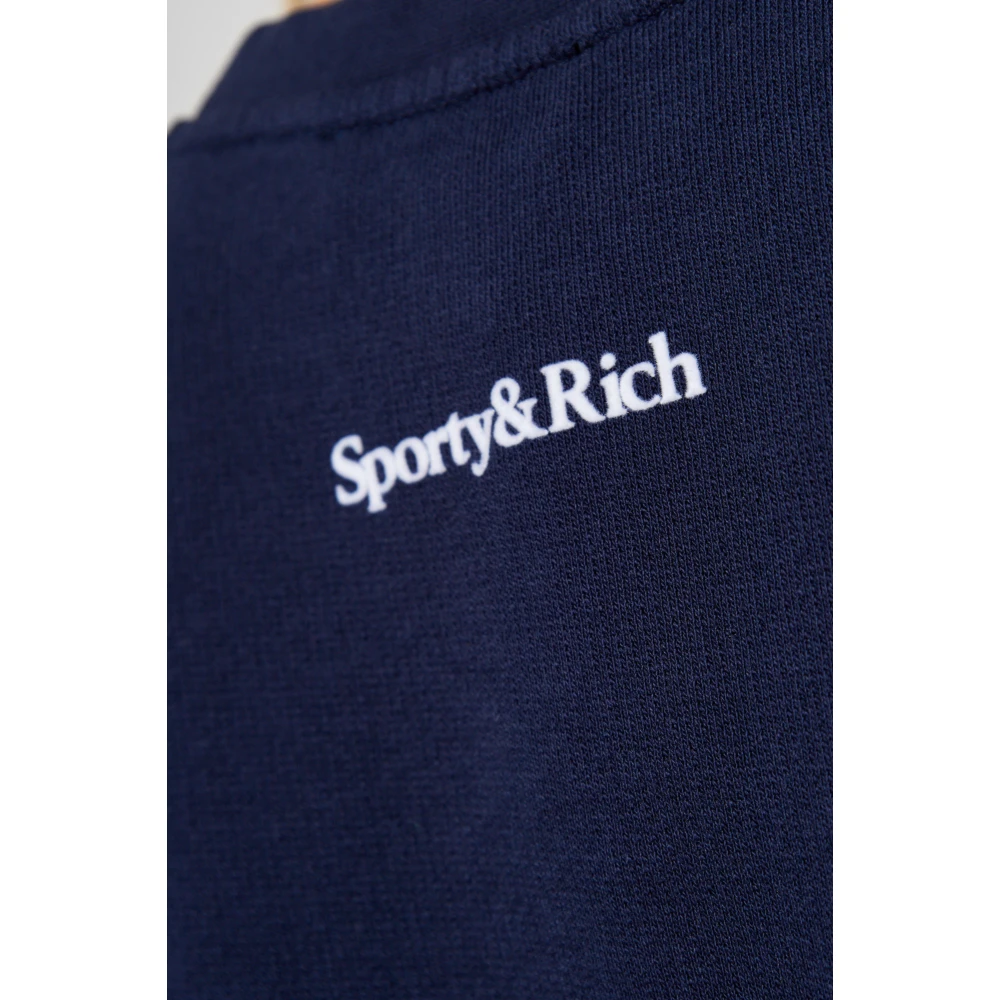 Sporty & Rich Katoenen sweatshirt Blue Unisex