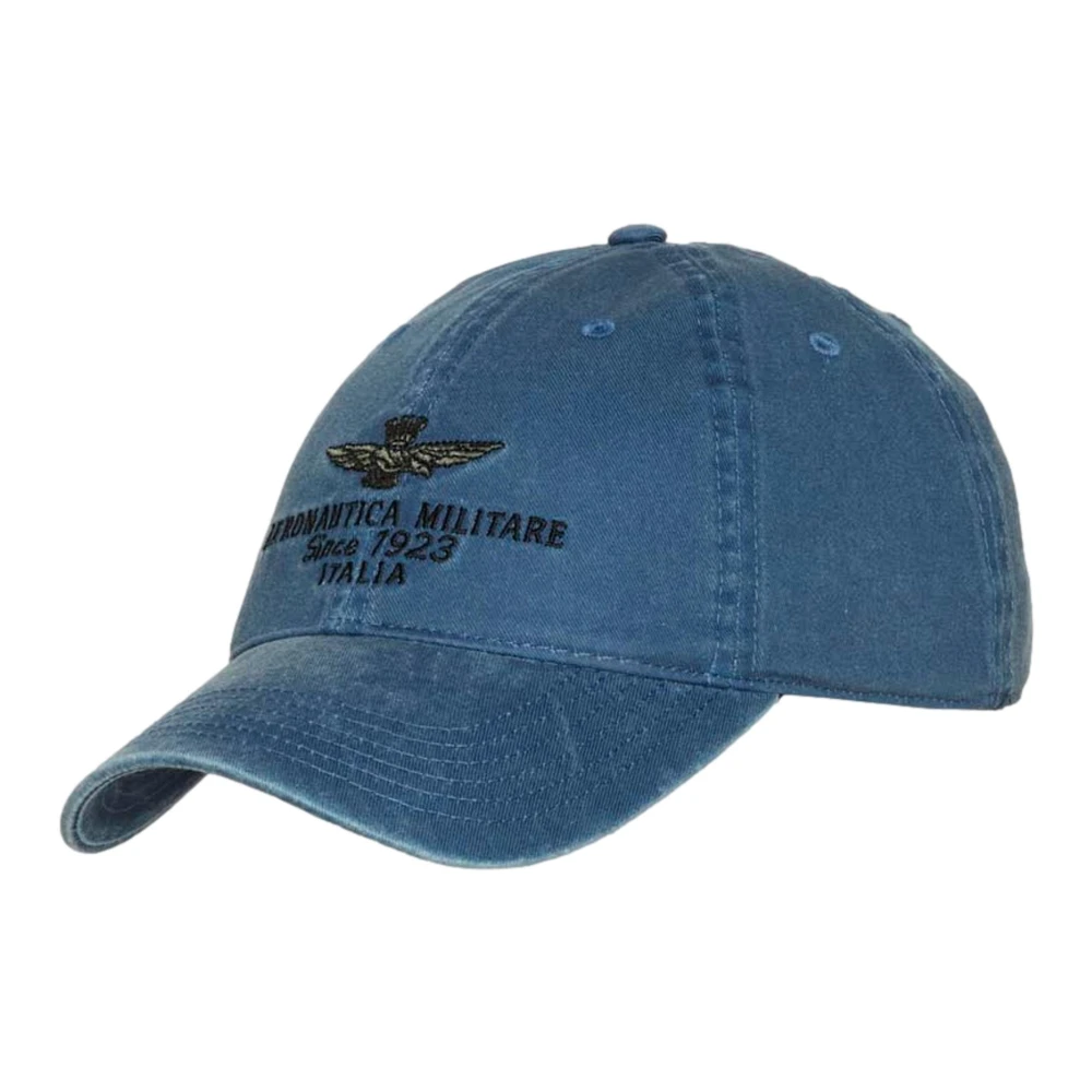 aeronautica militare Baseball Cap Blauw Navy Katoen Logo Blue Heren