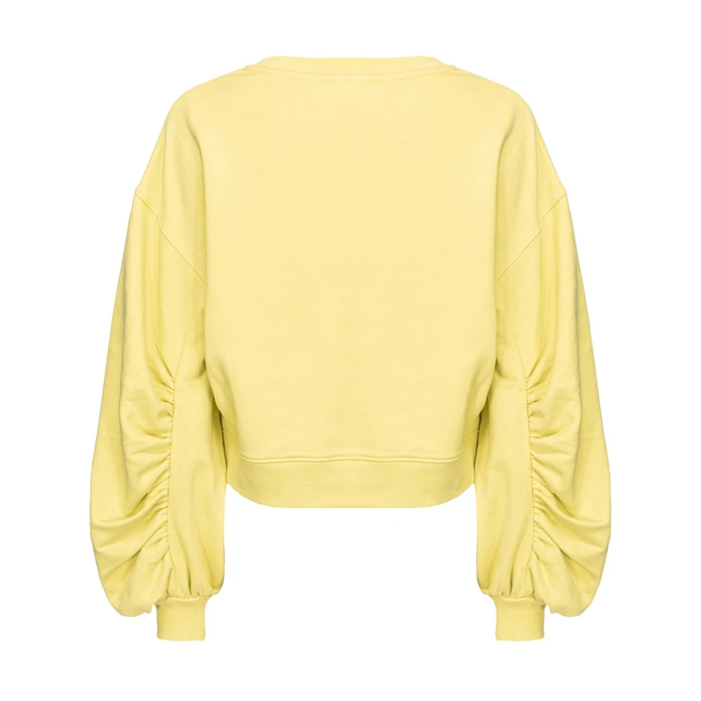 pinko Gele geborduurde juweel sweatshirt Ceresole Yellow Dames