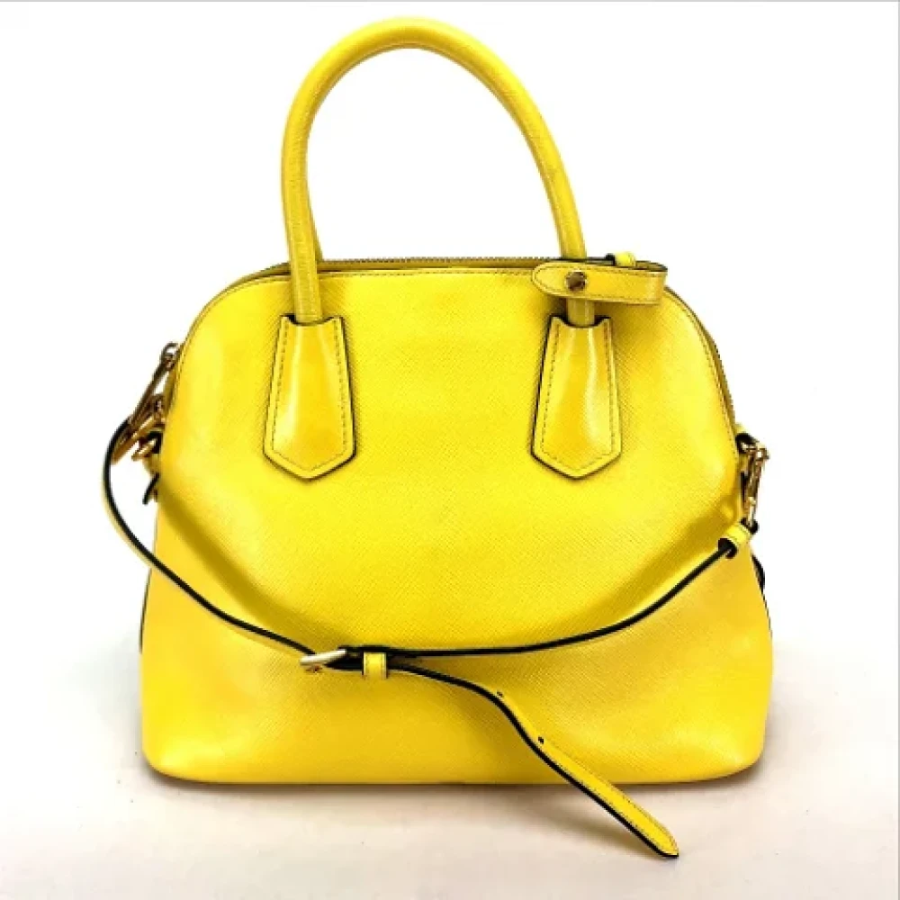 Prada Vintage Pre-owned Leather prada-bags Yellow Dames
