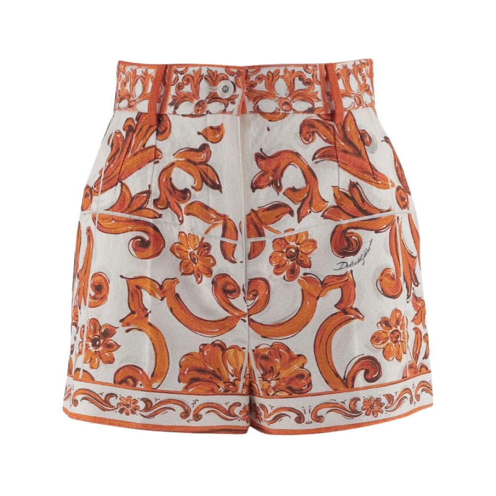 Dolce & Gabbana Women's Multicolor Stretch Cotton-Blend Shorts - Short Shorts - M - Shorts
