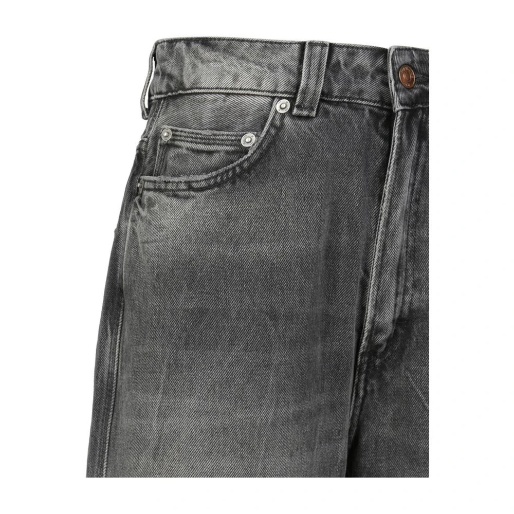 Haikure Monochrome Palazzo Katoenen Jeans Black Dames