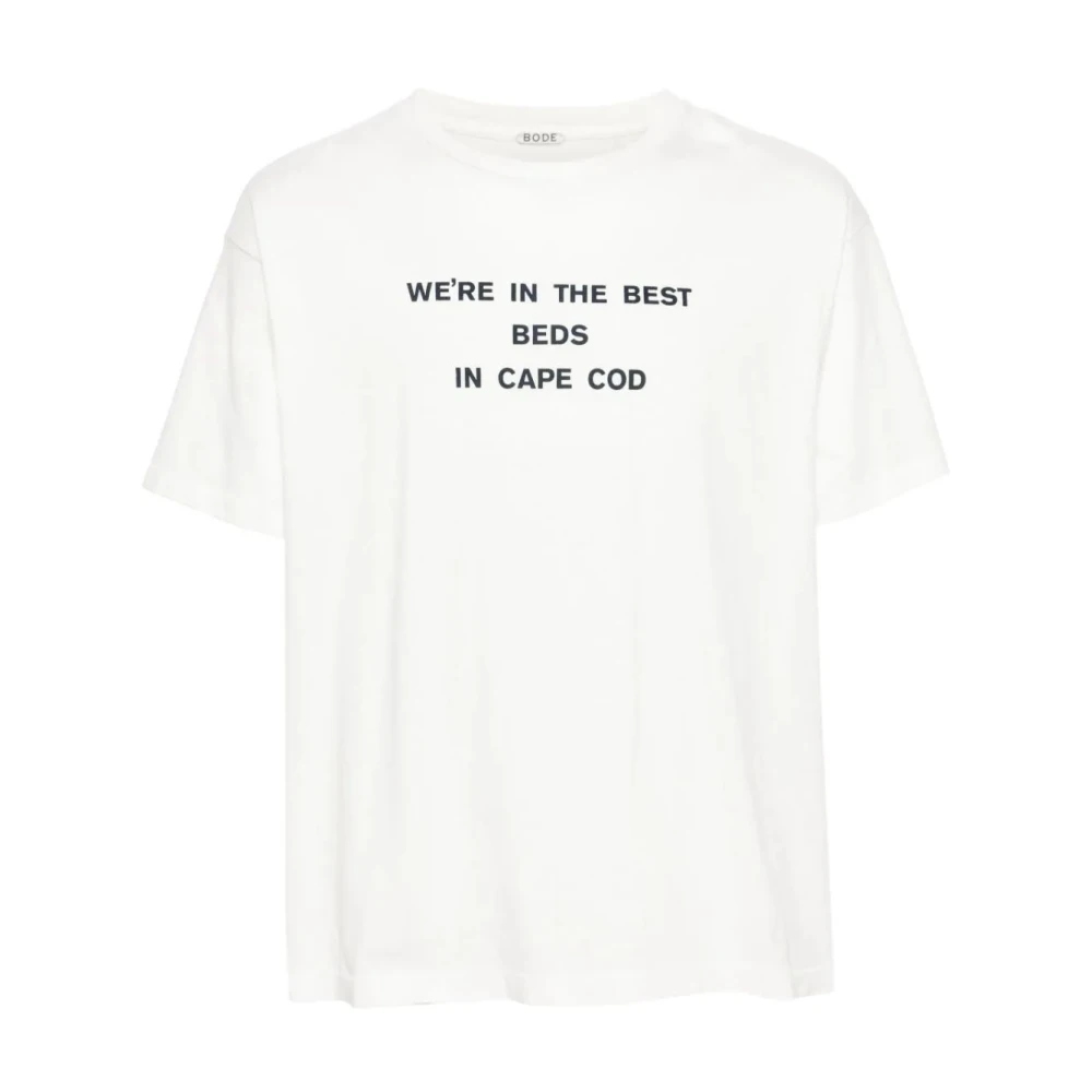 Bode Crème Best Beds Tee White Heren