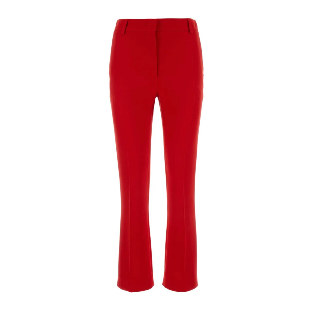 Valentino Garavani Red Cady Pant - Female - Wide Trousers - Xs - Trousers
