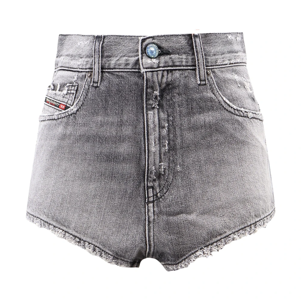 Diesel Gray Distressed Short - Female - Denim Shorts - W26 - Shorts