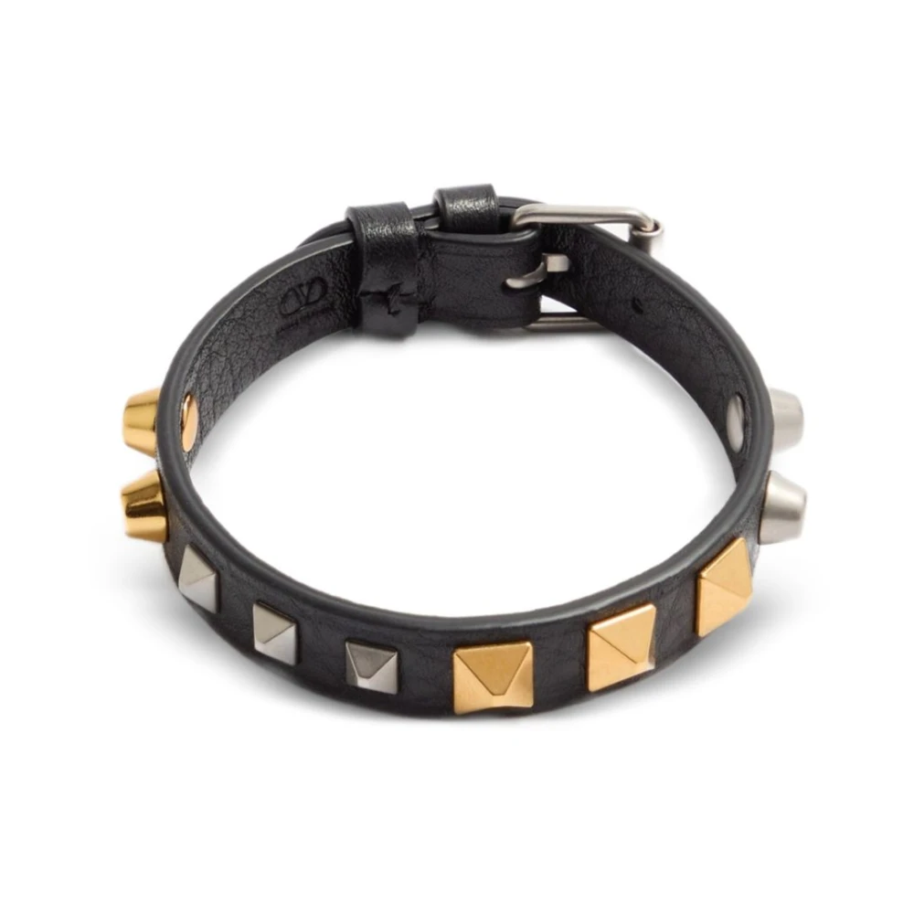 Valentino Garavani Men's Black Rockstud Bracelet - Bracelets - One Size - Accessories