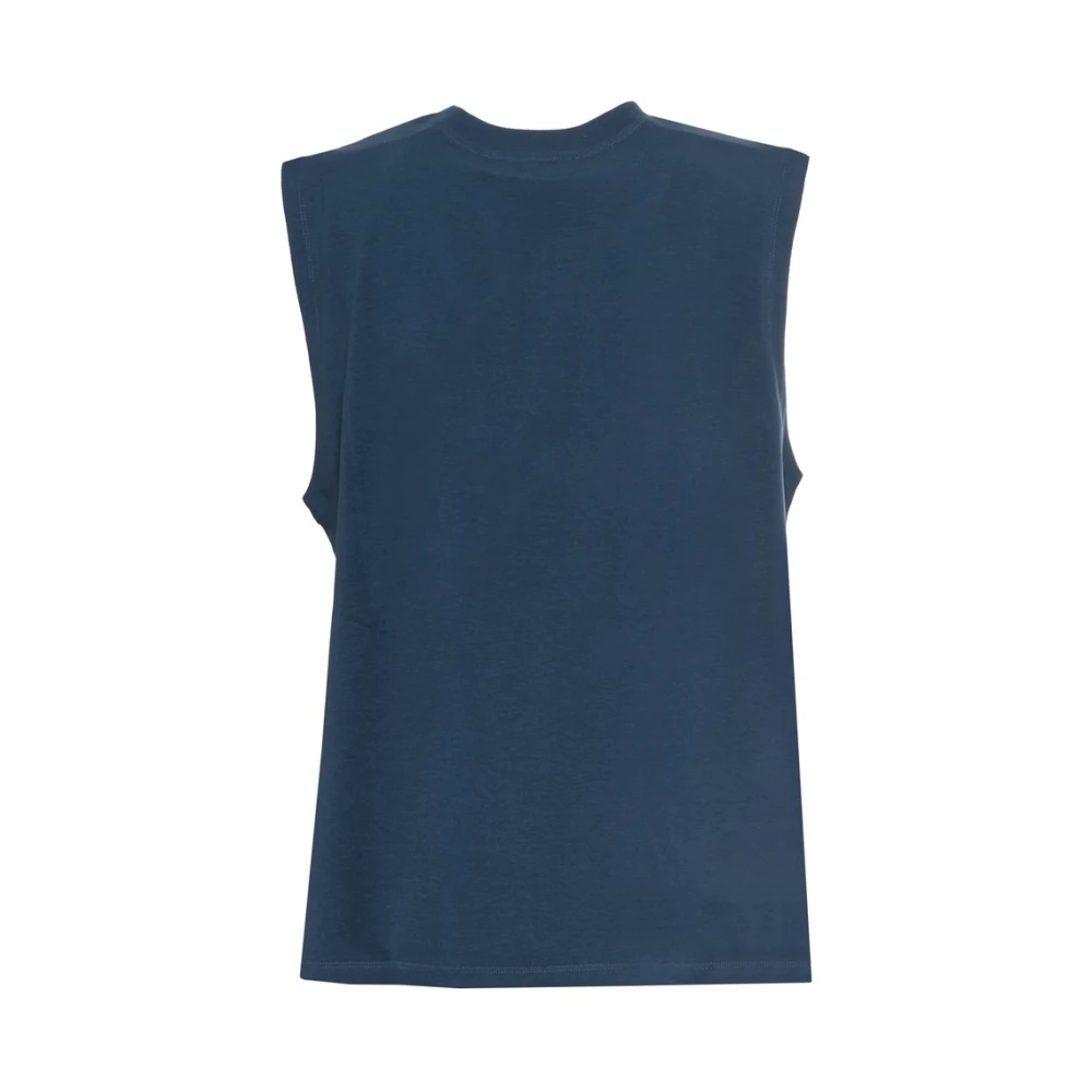 Moschino Mouwloos Katoenen T-shirt met Logo Multicolor Dames