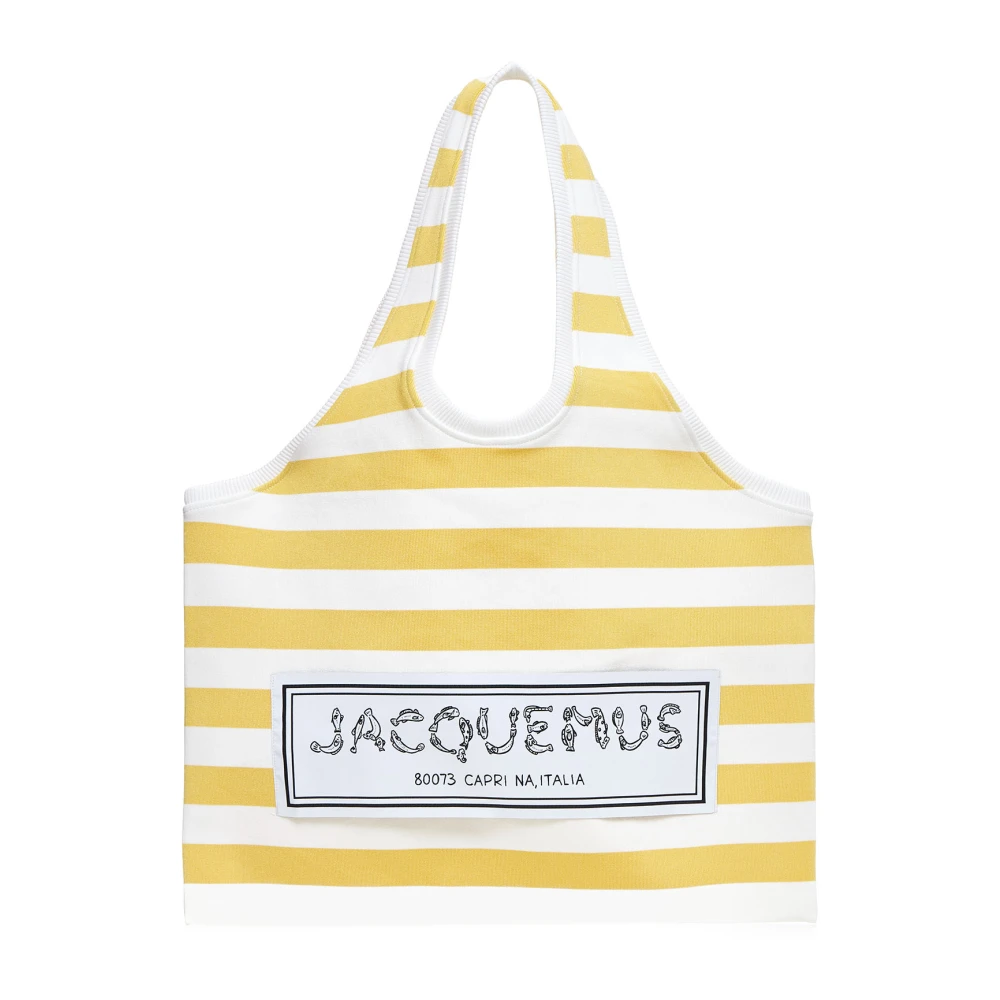 Jacquemus Gestreepte Gebreide Tote Tas Multicolor Dames