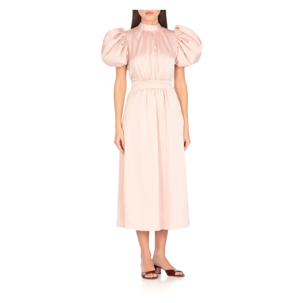 Rotate Birger Christensen Roze Ballonjurk met Uitgesneden Details Pink Dames