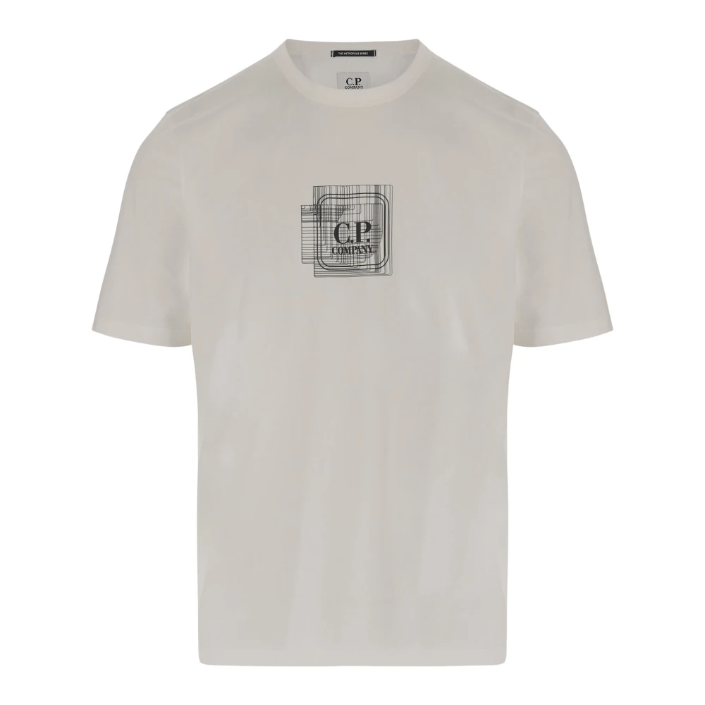 C.P. Company Katoenen T-shirt met logoprint White Heren