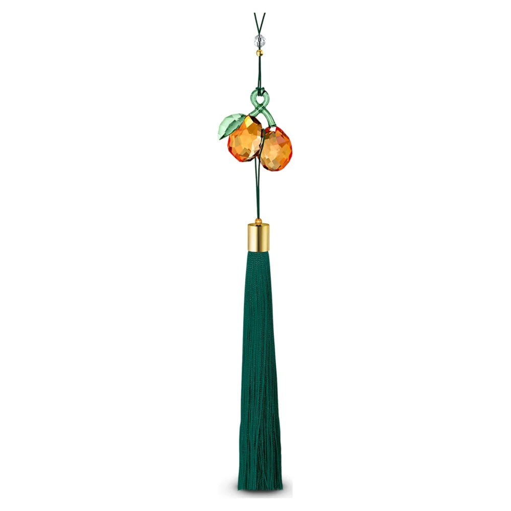 Swarovski Kumquat Orna t met Donkergroene Kwast Green Unisex