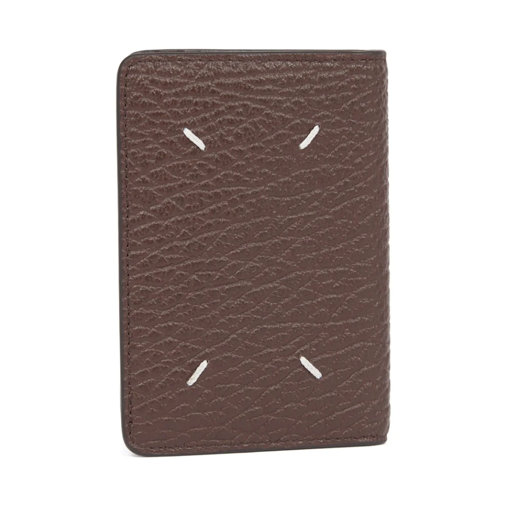 Maison Margiela Bruin Signature Bi-Fold Kaarthouder Portemonnee Brown Heren