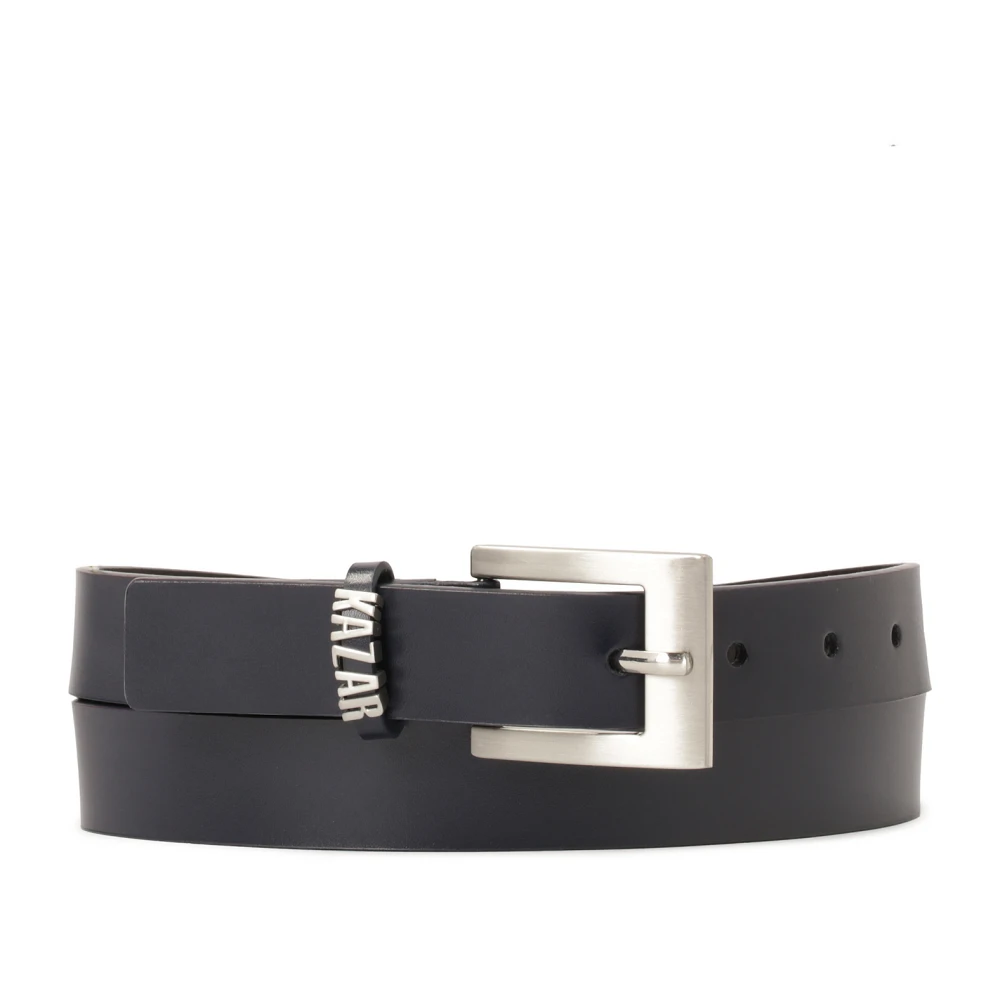 Kazar Donkerblauwe riem met logo op de riemlus Blue Dames