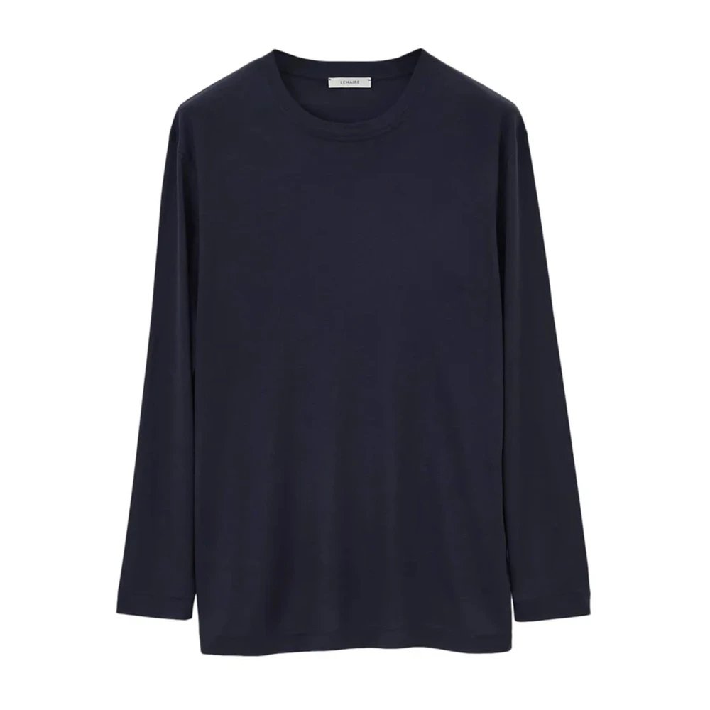 Lemaire Black Silk Long Sleeve T-Shirt - Male - Long Sleeve T-Shirts - L - Tops