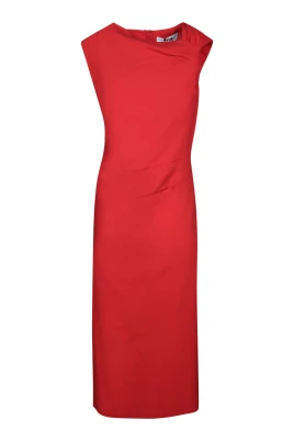 Röd Klänning för Kvinnor Elegant Stil