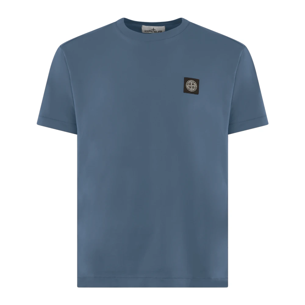 Stone Island Heren Logopatch T-Shirt Blauw Blue Heren