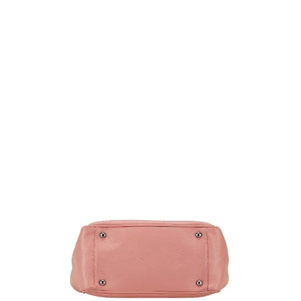 Chanel Vintage Pre-owned Leather totes Pink Dames