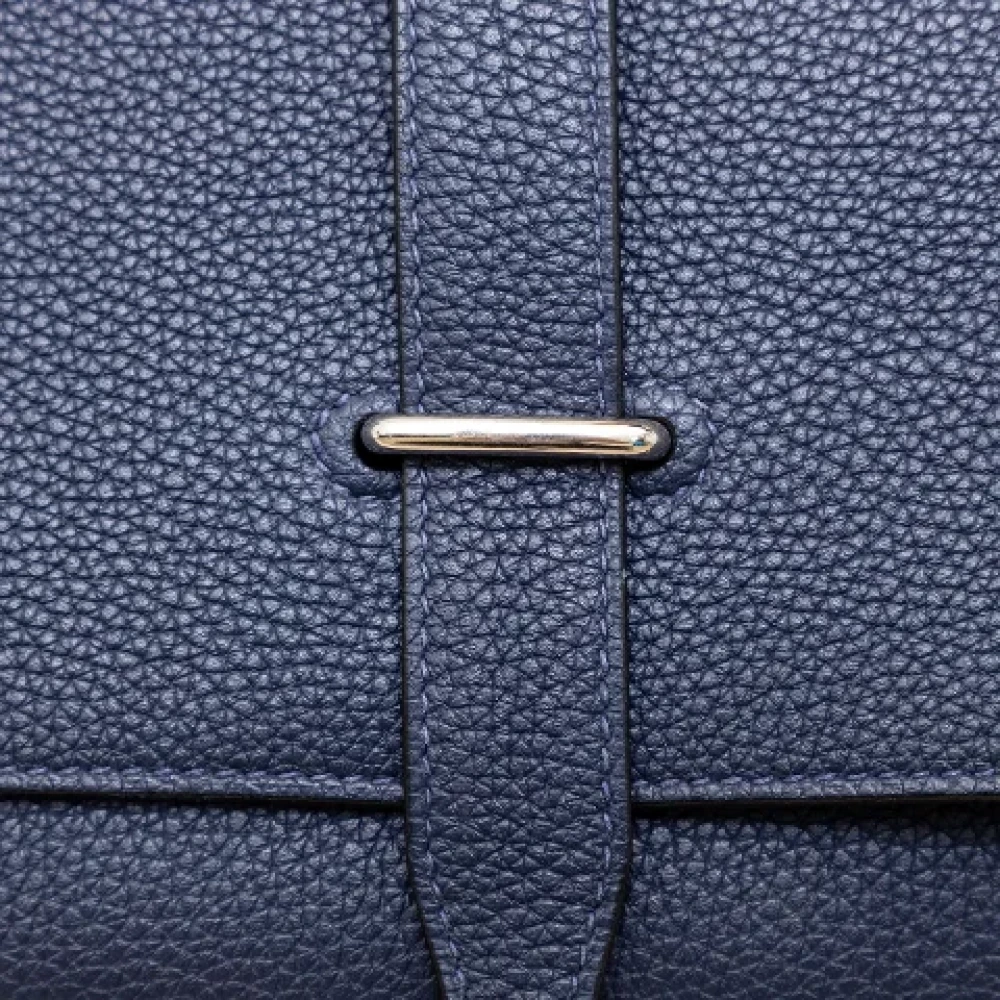 Hermès Vintage Pre-owned Leather crossbody-bags Blue Heren