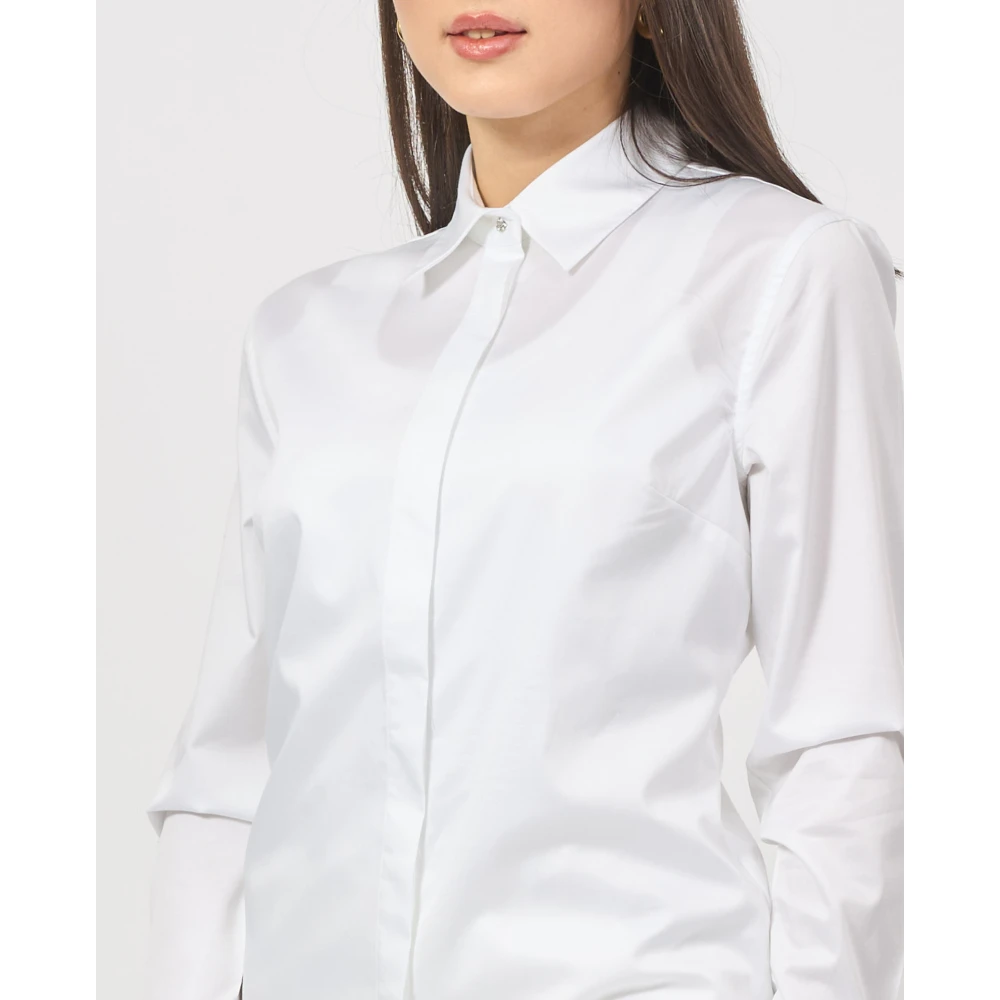 Guess Witte overhemd met lange mouwen en knoopsluiting White Dames