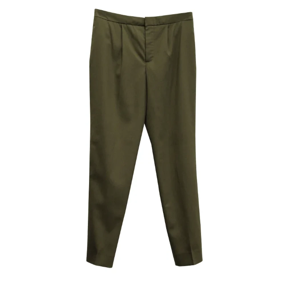 Chloé Pre-owned Wool bottoms Green Dames