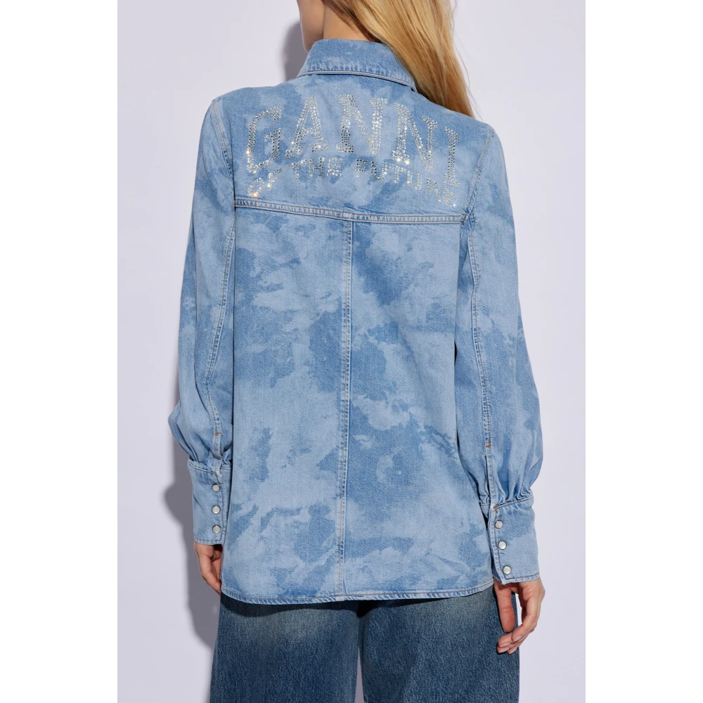 Ganni Denim overhemd Blue Dames