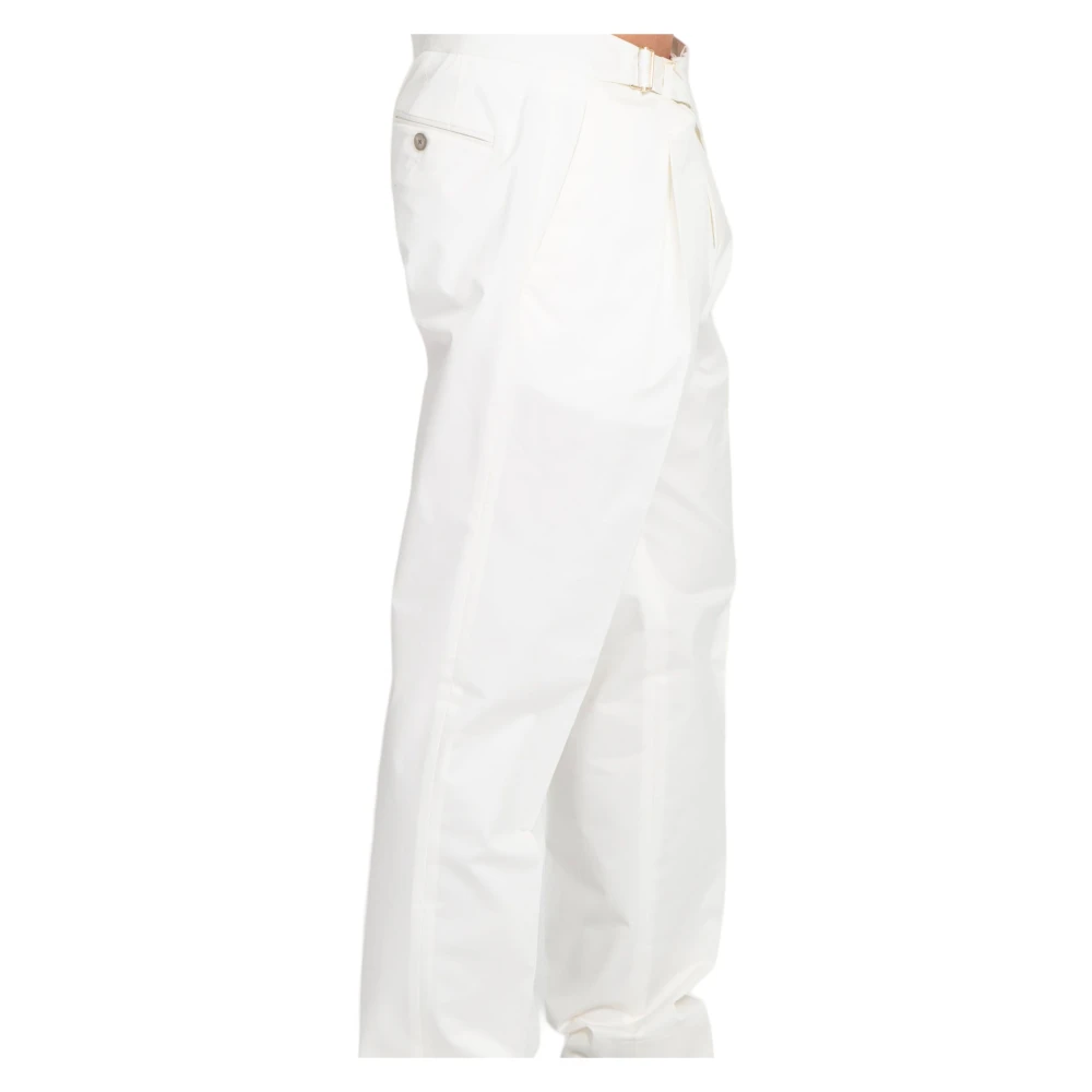 Briglia Katoenen Riem Broek met Piccadilly Stijl White Heren
