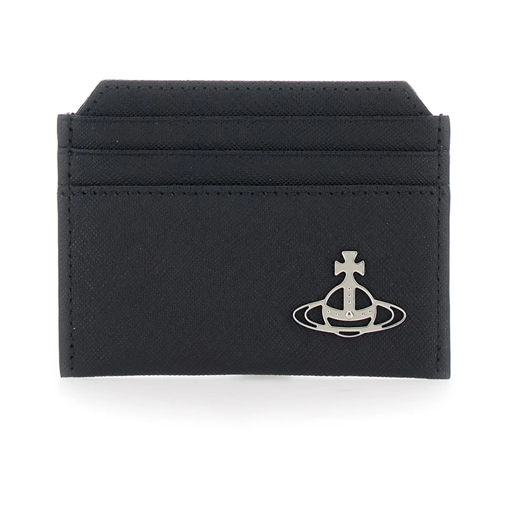 Vivienne Westwood Women's Black Orb Plaque Slim Cardholder