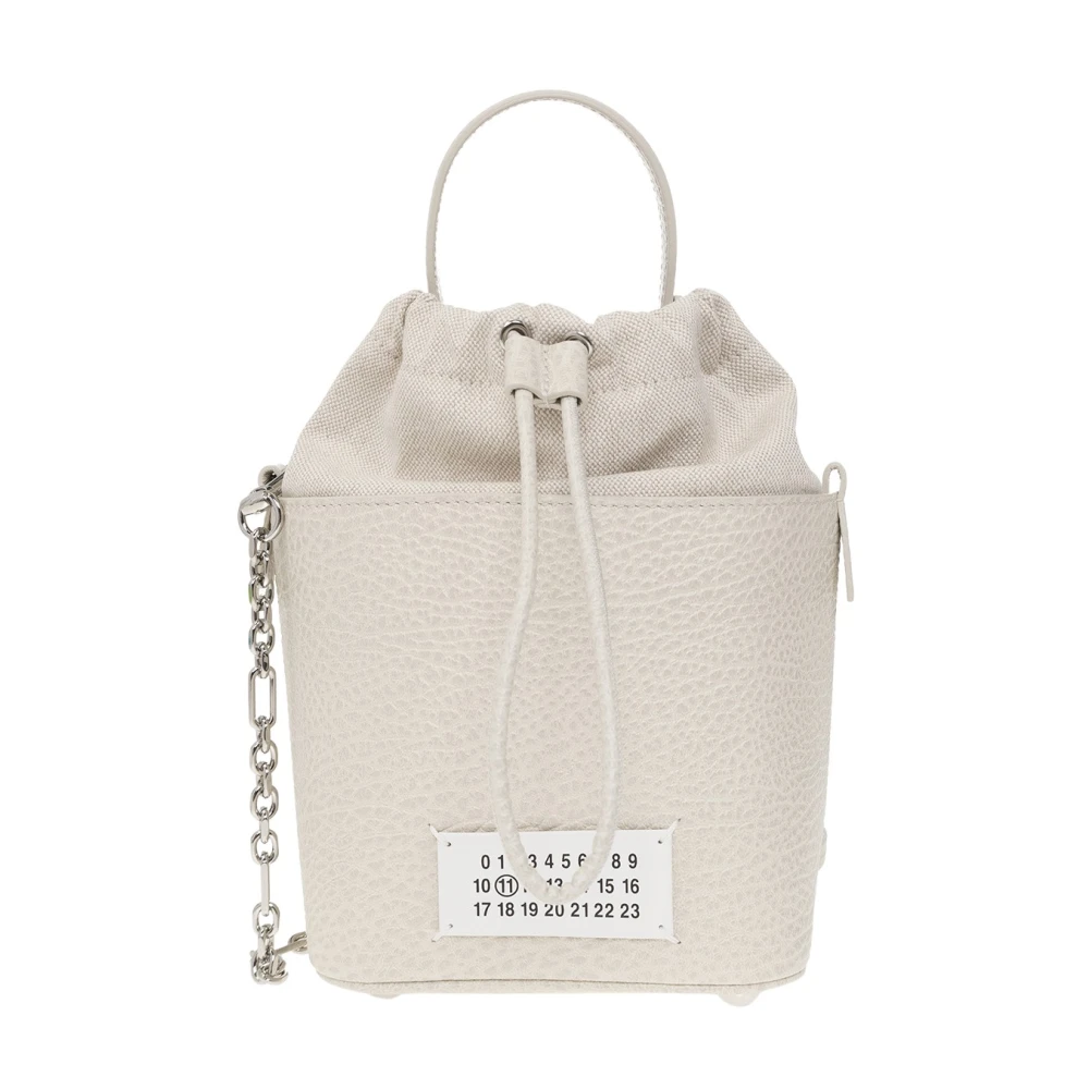 Maison Margiela Donna Crema Borsa Secchiello Piccola "5Ac" - Immagine 2
