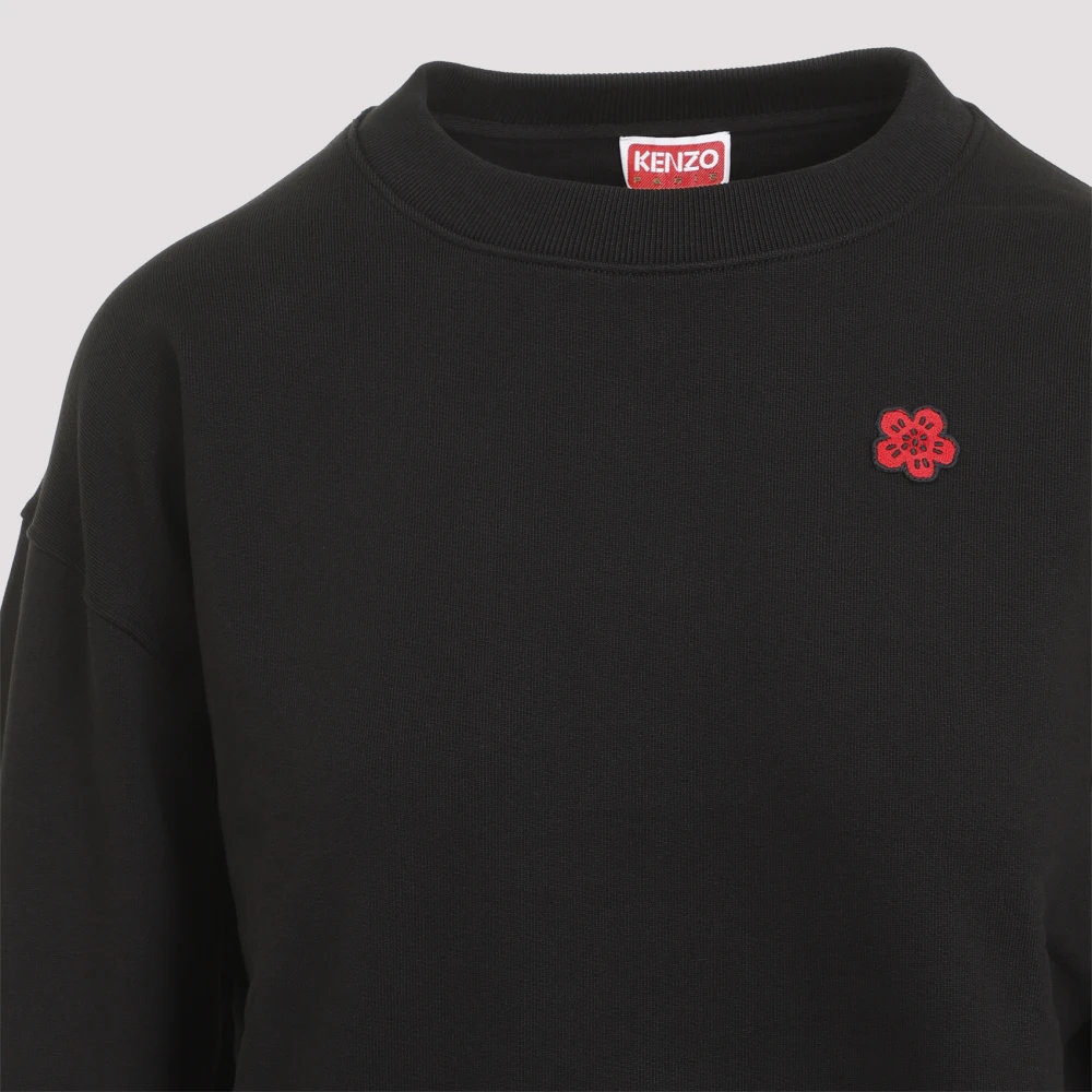 Kenzo Zwarte Sweatshirt Stijlvol Comfortabel Modieus Black Dames