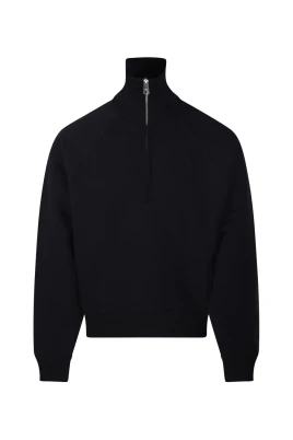 Zippad sweatshirt med tonalt präglad Ami De Coeur