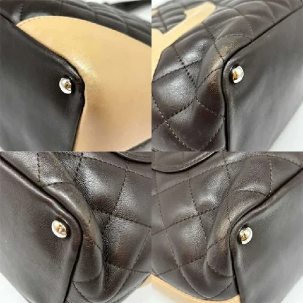 Chanel Vintage Pre-owned Fabric chanel-bags Brown Dames