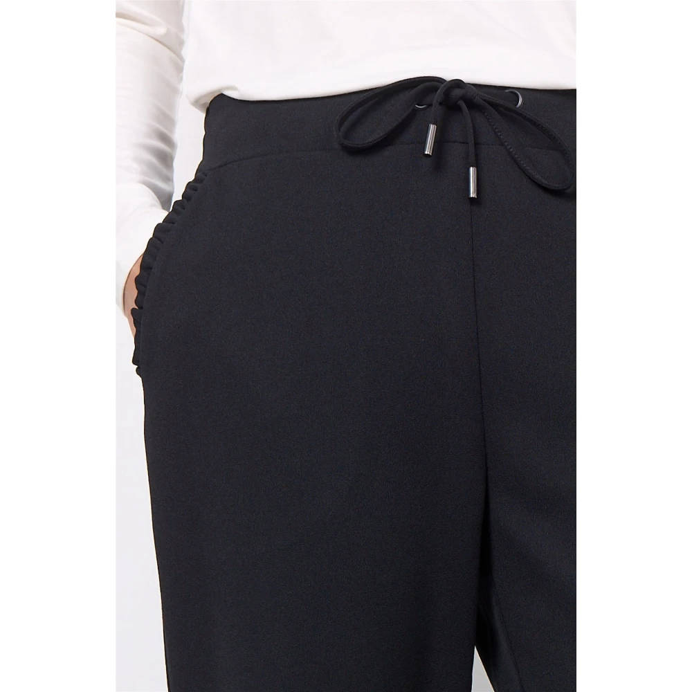 Soyaconcept Comfortabele zwarte broek met elastische taille Black Dames