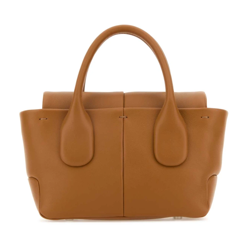 TOD'S Karamel Leren Mini Reverse Handtas Brown Dames