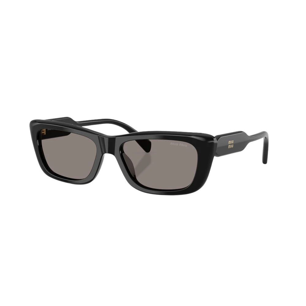 Miu Miu Black/Grey Mu B12s 16K80q Woman Sunglasses Acetate Squared Normal - Image 3