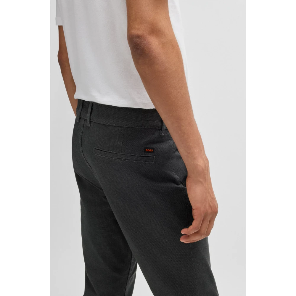 Hugo Boss Oranje Chino Slim Fit Broek Black Heren