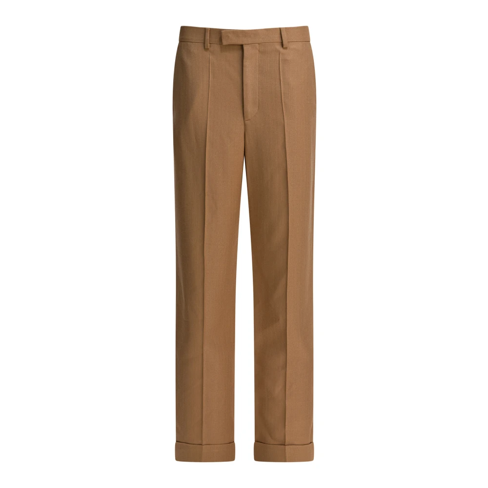Valentino Men's Beige Suit Trousers, L, Viscose Trousers
