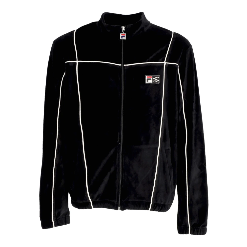 Propaganda Velours jas met hoge kraag en rits Black Heren