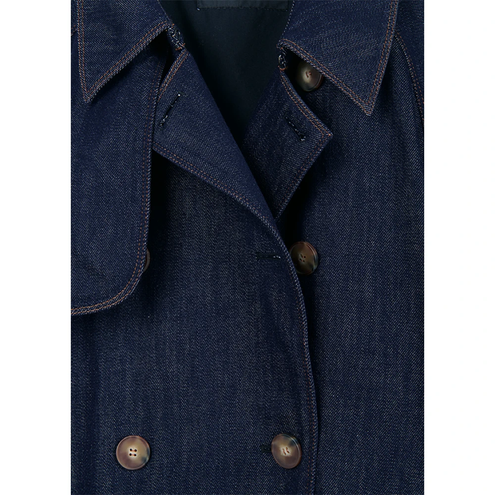 RIANI Donkerblauwe denim trenchcoat Blue Dames